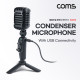 Coms 볼륨조절 콘덴서 마이크, USB 유선, 탁상용, 가벼운 마이크, 192KHz 24Bit, 음성 녹음, 1인 미디어 인터넷방송