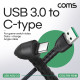 Coms USB 3.1(Type C) 상하꺾임(꺽임)케이블 1.8M, USB 3.0 A to C타입, 고속충전 및 데이터전송 5V 12A