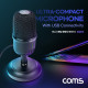 Coms 미니 스탠딩 콘덴서 마이크, USB 유선, 탁상용, 가벼운 마이크, 192KHz 24Bit, 음성 녹음, 음소거 터치, 1인 미디어 인터넷방송
