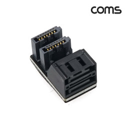 Coms SATA 연장 젠더 MFx2 2포트 꺾임형 90도
