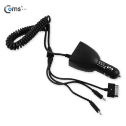 Coms iOS 스마트폰 5 차량용 케이블(3 in 1/멀티) 스프링, 30 ~ 120cm
