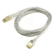 Coms USB 고급형 연장 케이블 3m 투명 GOLD ★ 실버로 수입됨