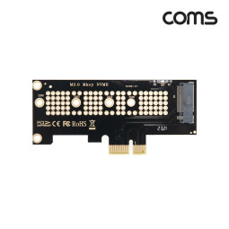 Coms PCI Express 변환 컨버터 M.2 NVME SSD KEY M to PCI-E 1x 어댑터