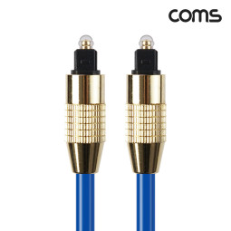 Coms 오디오광 케이블 6mm 6∮ 각각 2M 청색