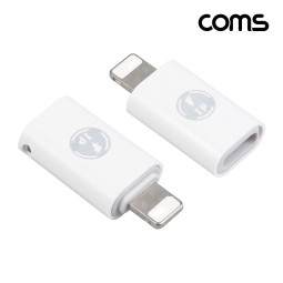 Coms USB 3.1 Type C 꺾임 젠더 C타입 to 8핀 iOS 8Pin