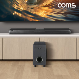 Coms 120W 고출력 사운드바 2.1ch 우퍼 홈시어터 블루투스