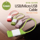 Coms USB/Micro USB 케이블(분리형/캡보관형) Green