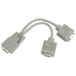 Coms 일반형 모니터 Y 케이블 20Cm - M/2F 타입