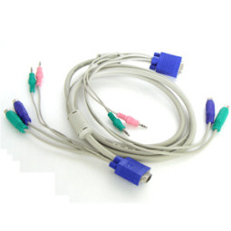 Coms KVM 케이블 오디오 2M