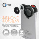 Coms 셀카렌즈, 스마트폰 카메라 확대경(4 in 1) iOS 스마트폰 6용