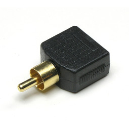 Coms RCA/모노 젠더 Y형 [모노3.5 F*2/RCA M]