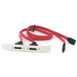Coms SATA 2포트 외장 브라켓 - SATA 포트를 외부로 연결