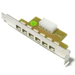 Coms 12V 전원 브라켓 - 쿨러 3핀 6구 [DCP601]