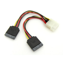 Coms SATA 전원 케이블 - IDE -> SATA 2구 확장용
