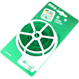 Coms 케이블 타이 30m(철선/녹색)