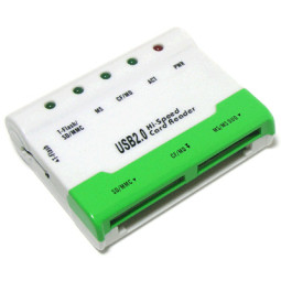 Coms USB 2.0 카드리더기 올인원 - SMC/XD 슬롯 제외 [VE294]