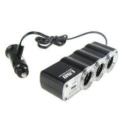 Coms 차량용 시가 소켓(3구) WF-0120 / 시가잭(시거잭)