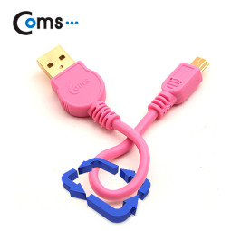 Coms 스트롱 미니 케이블 USB to 미니 5핀 (핑크)/충전/데이터