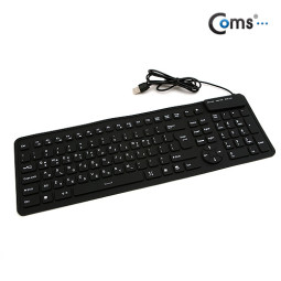Coms 키보드 / 실리콘 롤 키보드, USB타입 BLACK