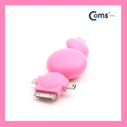 Coms USB 자동감김 통합 60cm(핑크)