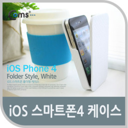 Coms iOS 스마트폰(4G) 케이스, 폴더형/White