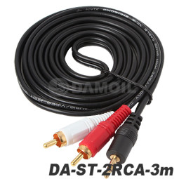  DA-ST2RCA 3m 다모일 스테레오2RCA 오디오케이블 AUX케이블