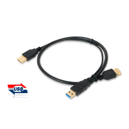 DA-USB3.0A-M/F YG-0.5m USB 3.0 데이터 연장 케이블 (Y형) 0.5m 전원보조 USB케이블