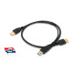 DA-USB3.0A-M/F YG-0.5m USB 3.0 데이터 연장 케이블 (Y형) 0.5m 전원보조 USB케이블