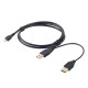 DA-USB MICRO5P YG-2m 다모일 모바일 스마트폰 휴대폰 데이터/충전(Micro5p) 케이블 2m (보조전원)