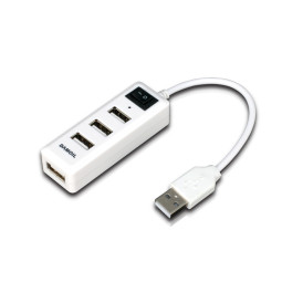 DA-USBHUB204 다모일 USB2.0 4포트 USB허브 화이트 (리피터기능내장)