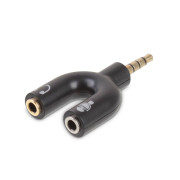 DA-ST Y 1423MH (Black) 다모일 4극 스테레오  Y 형 3극변환 젠더 블랙 / 골드도금 스테레오 스피커 마이크 젠더