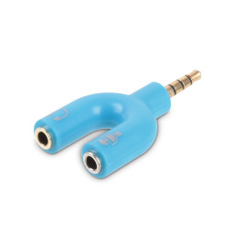 DA-ST Y 1423MH (Blue) 다모일 4극 스테레오  Y 형 3극변환 젠더 블루 / 골드도금 스테레오 스피커 마이크 젠더