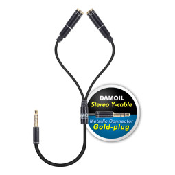 DA-ST Y 4극-블랙 METAL 스테레오Y젠더 이어폰Y 블랙메탈