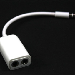 Coms A사 iOS  8Pin (8핀) 스마트폰 ST 4극 Y 케이블 10cm - 1개의 선을 2개로 분배