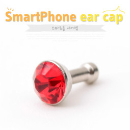 Coms 스마트폰 이어캡 - 큐빅 (레드)