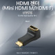 Coms HDMI 젠더(Mini HDMI M/HDMI F),꺾임형(꺽임)/상향90도