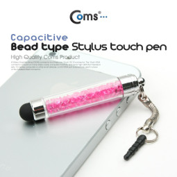 Coms 터치펜 정전식(구슬형) / 핑크, 이어마개