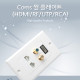 Coms 월 플레이트 (HDMI/RF/UTP/RCA), Wall Plate
