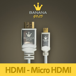 BANANA Gold HDMI/HDMI(Micro)케이블 1.8M 화이트/수퍼슬림