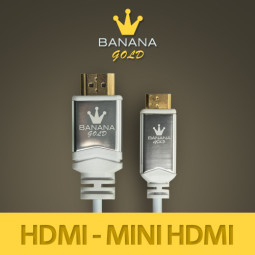 BANANA Gold HDMI/HDMI(Mini) 케이블 1.8M 화이트/수퍼슬림