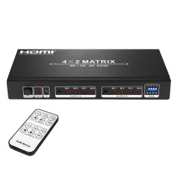NEXT-2402HDM HDMI 4X2 Matrix switch with EDID