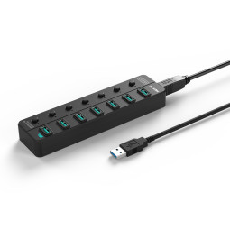 7포트 10Gbps USB3.2 유전원 허브 USB-A 3.2 GEN2 10G 유전원 7포트 허브 / GEN2 10Gbps 전송속도