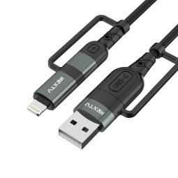 USB-A+USB-C TO C 초고속충전 데이터케이블 20V 3A 60W USB2.0 480Mbps 과전류차단 1.2M