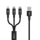 USB-A to 3 in 1 고속충전 케이블 3개 동시연결 5V 2.85A(15W) USB2.0 480Mbps 1.2M