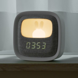 LED 무드등 탁상 알람 시계 터치 무드등 충전식 무소음 시계 3가지 알람 설정 지원