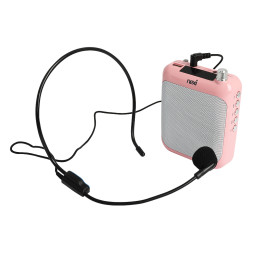 넥시 휴대용 블루투스 마이크 앰프 핑크 NX819-1