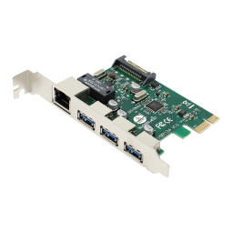 넥시 USB3.0 3포트 허브 + 기가비트 랜 PCI-Express 카드 NX888