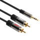 넥시 3.5mm 스테레오 2RCA 케이블 3M NX946