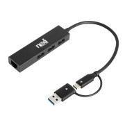 넥시 USB 젠더 C타입 유선랜카드 허브 NX1274