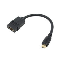 넥시 Mini HDMI M - HDMI F 젠더 15cm NX264